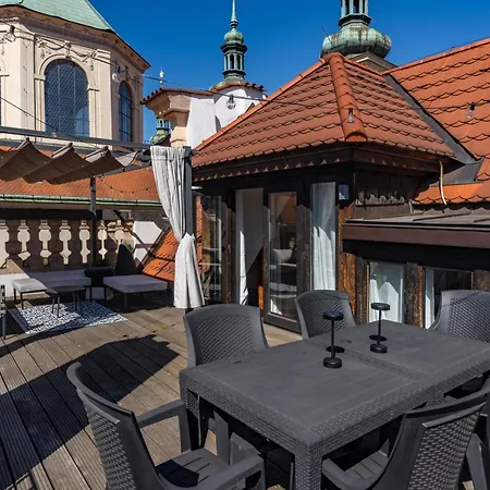 Old Town Rooftop On Karlova Near Charles Bridge 아파트 프라하